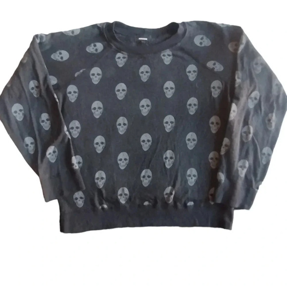 Monrow Skull Print Sweatshirt Women's Size S - Picture 4 of 9